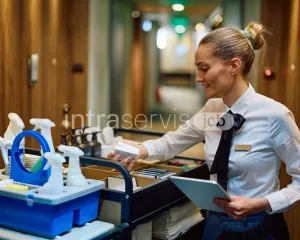 Pokojówka w nadmorskim hotelu